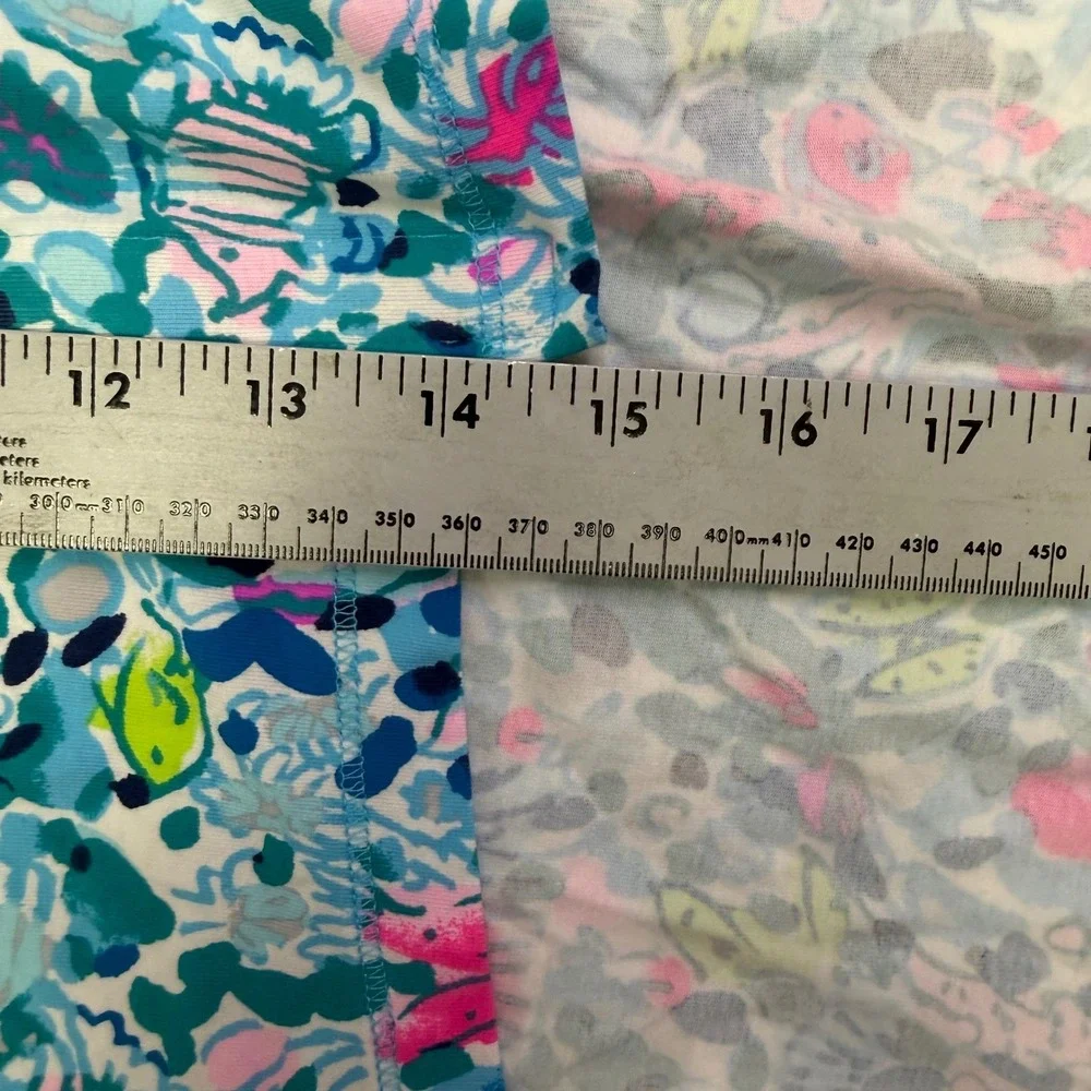 Lilly Pulitzer Dog Pajamas Blue Pink Sea Life Print Pet Shirt L/XL RN 88189